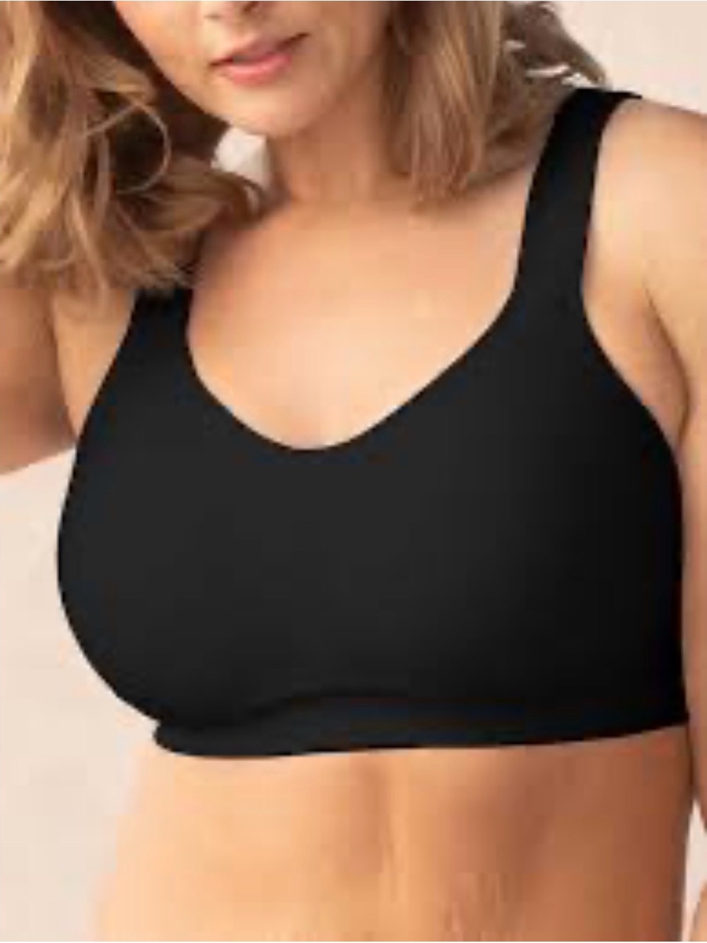 Truekind® Daily Comfort Wireless Shaper Bra Black Size Large With Extender